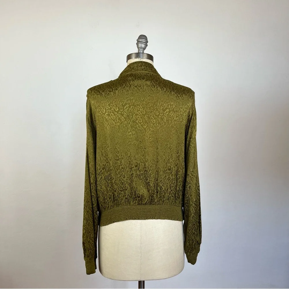 Anthropologie Maeve Silky Bomber Jacket - Picture 6 of 8